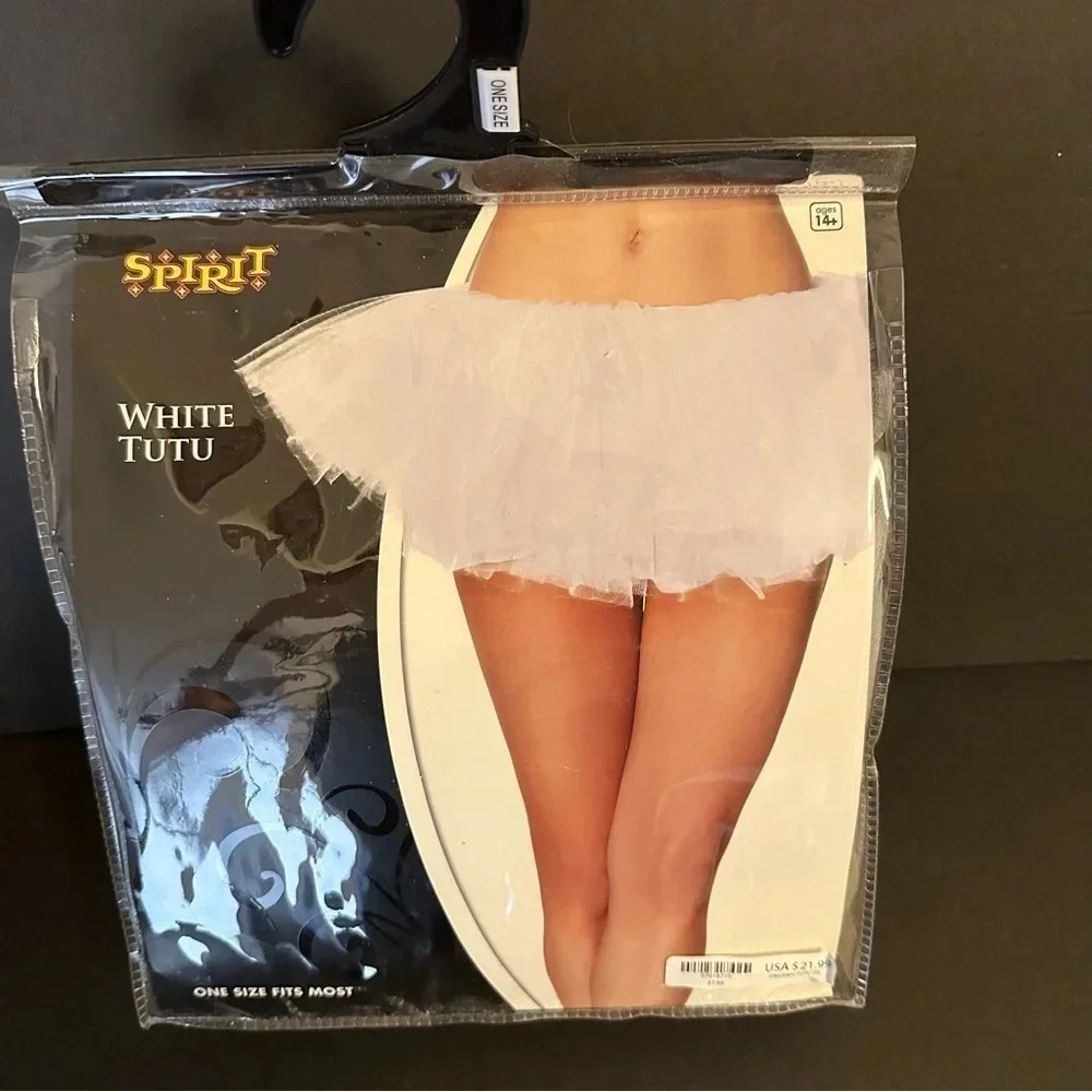 Spirit Halloween White Tutu Organza One Size Fits Most Costume Angel, etc.